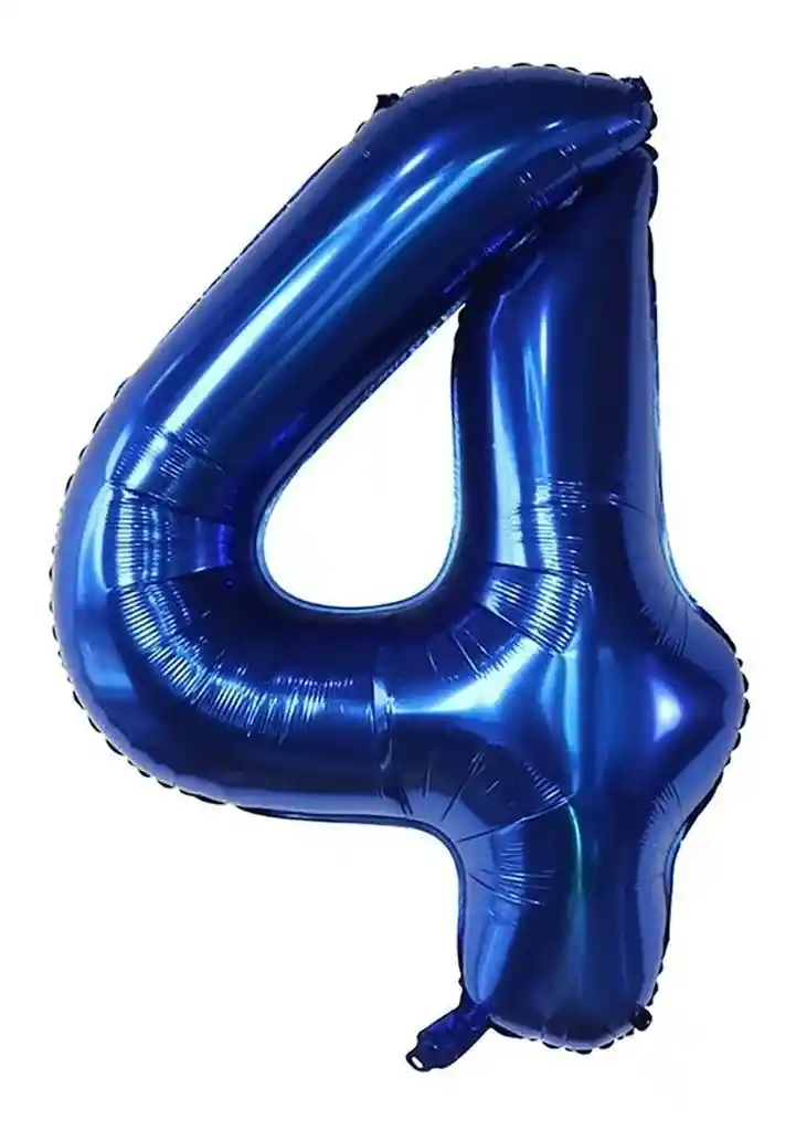 Globo Numero Azul Altura 82 Cm # 4