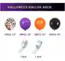 Globos Arco Halloween Niños Negro Naranja Morado