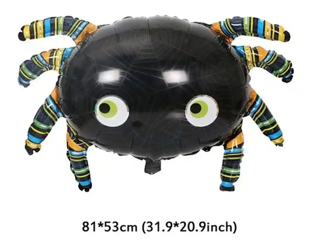 Globo Halloween Araña Calabaza Terror Dia De Los Niños