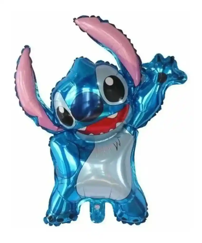 Globo Stitch Azul Pelicula Decorativo 77x65cm