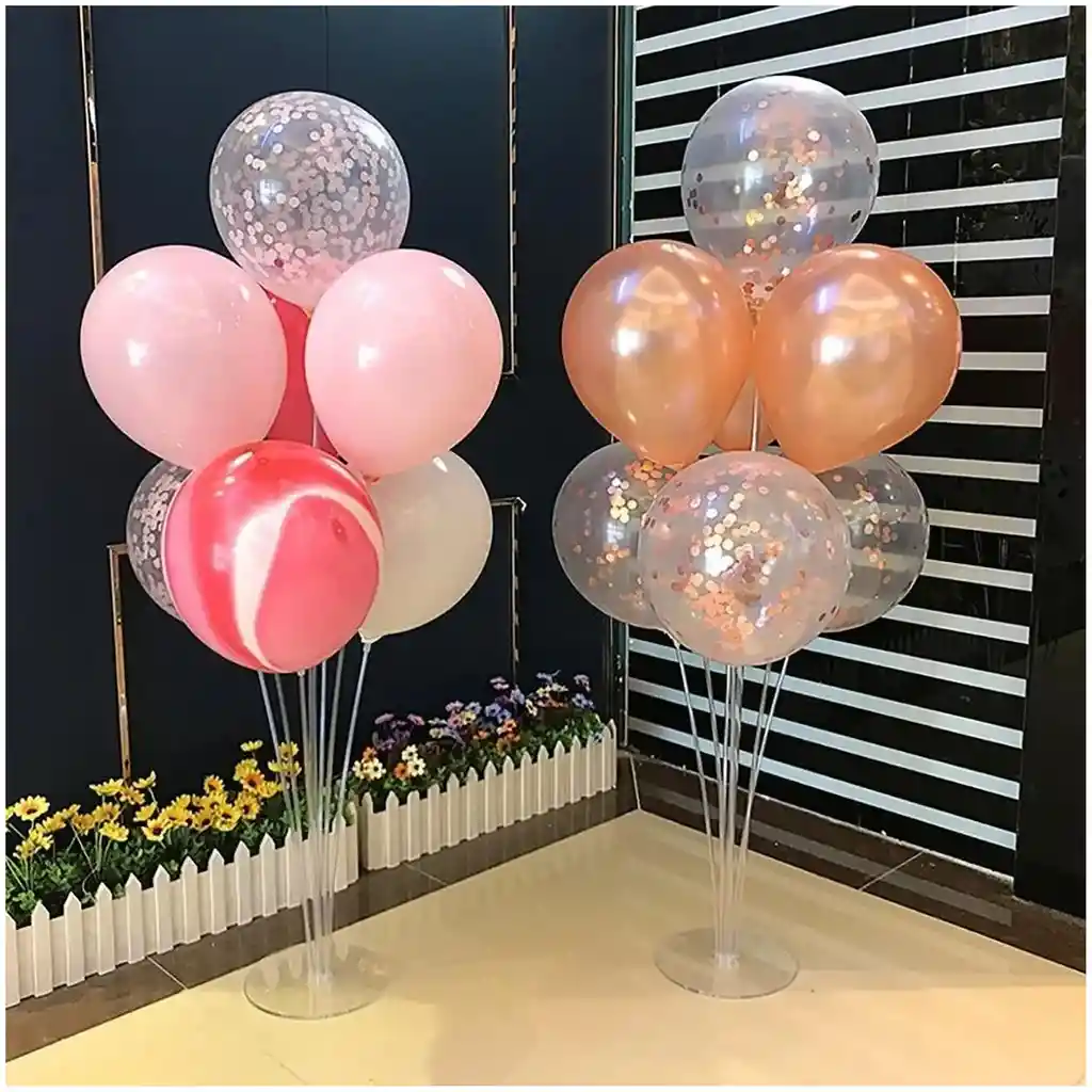 Base Soporte Acrílico Base De 7 Globos Ultraresistente