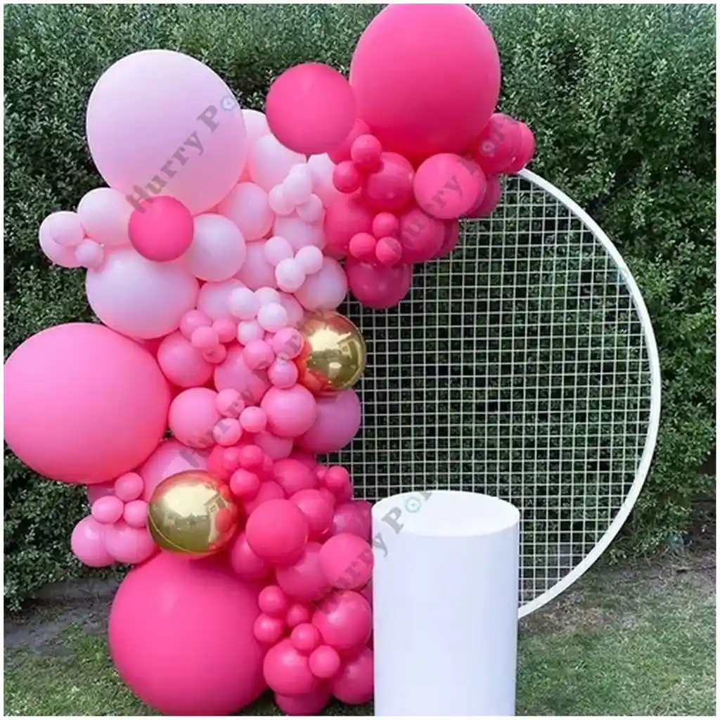 Decoracion Globos Rosa Fucsia Arco Boda Cumpleaños Y Grado