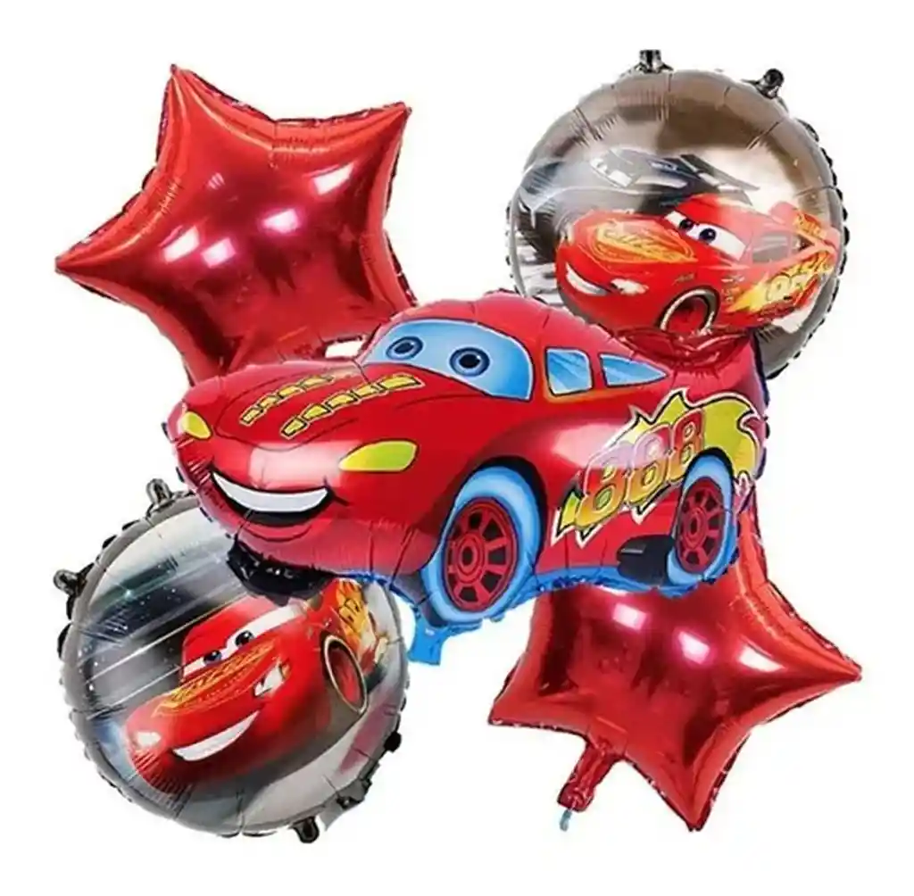 Globo Cars Rojo Carro Estrellas