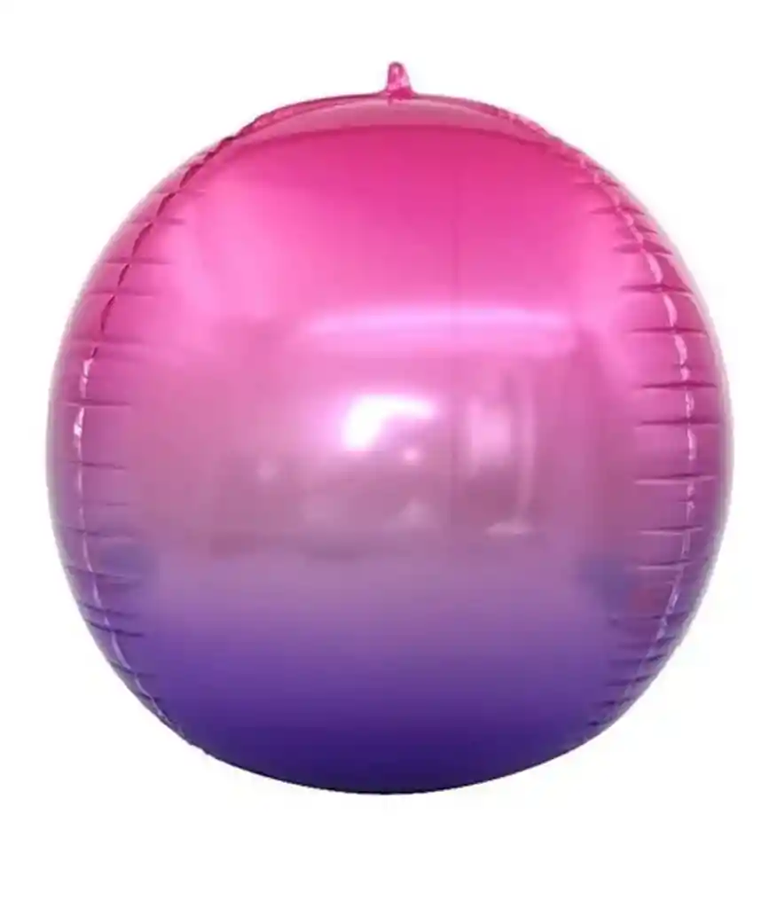 Globo Metalizado Orbit Degrade Gradiente Degradado 55cm Fucsia Morado