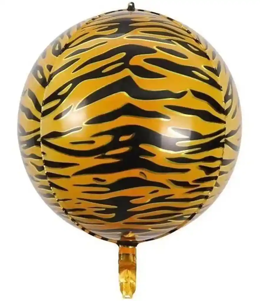 Globo Metalizado Orbit Animal Print 55cm Tigre