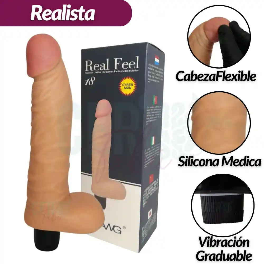 Vibrador Realista Consolador Pene Juguete Sexual Dildo