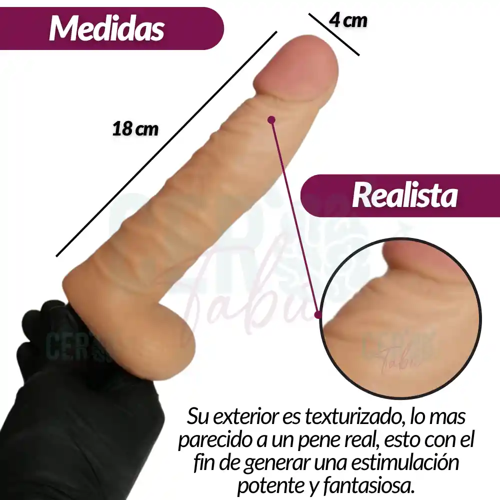 Vibrador Realista Consolador Pene Juguete Sexual Dildo