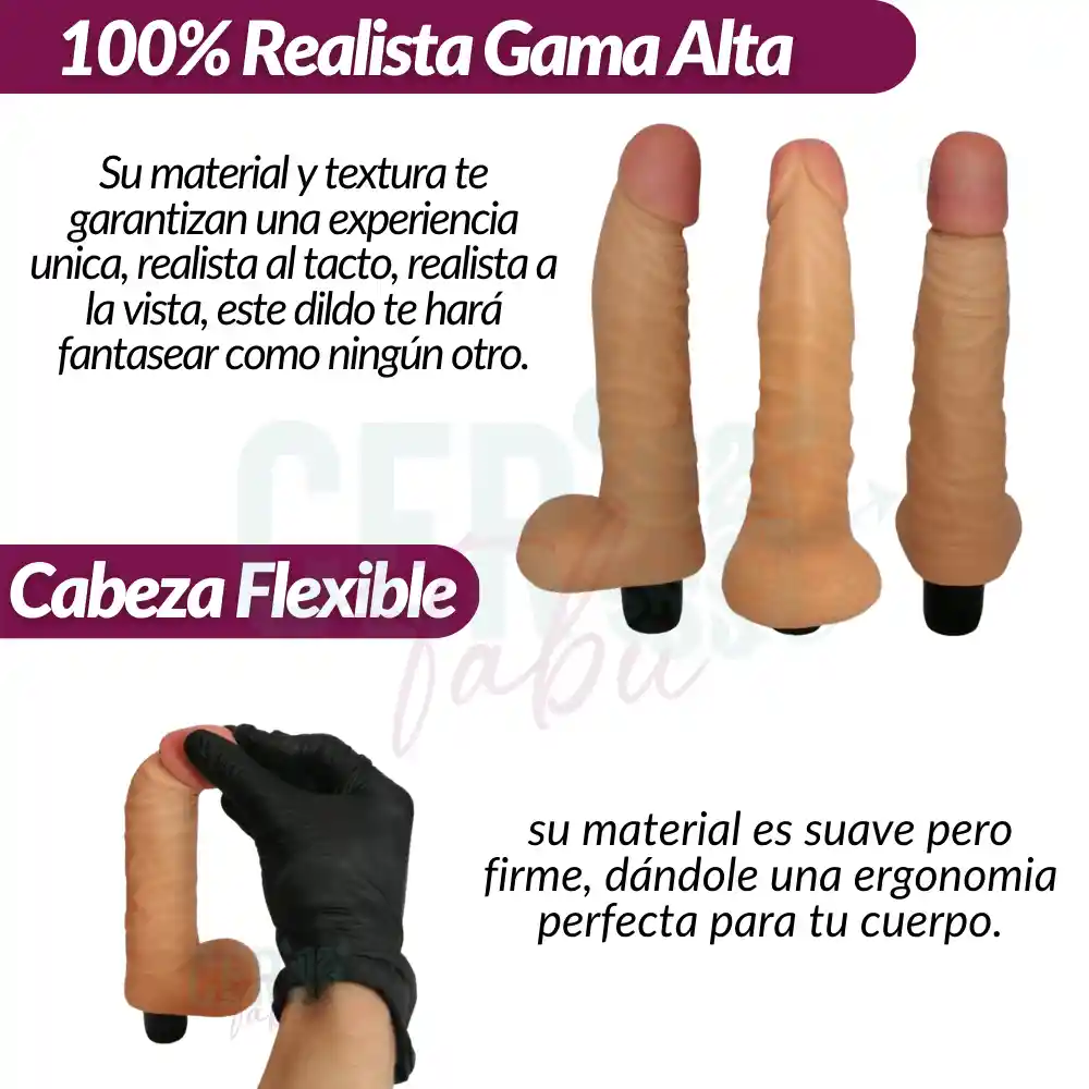 Vibrador Realista Consolador Pene Juguete Sexual Dildo