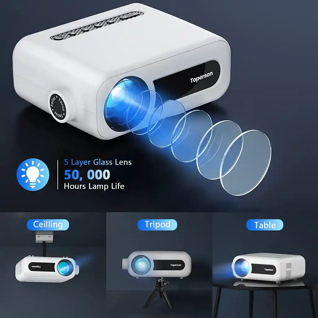 Mini Proyector Wifi Led Hd 1080p Hdmi Usb 6000 Lumens + Estuche