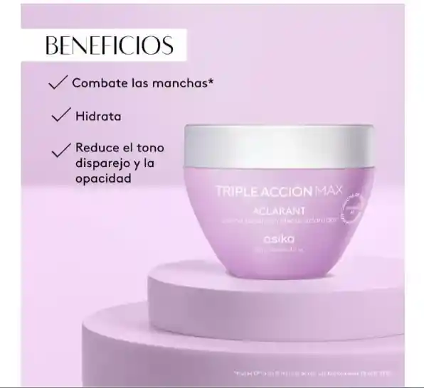 Crema Para Rostro Triple Acción Max Aclarante 120g