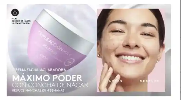 Crema Para Rostro Triple Acción Max Aclarante 120g