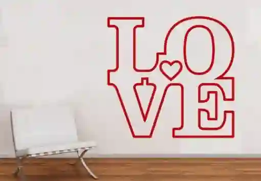 Vinilo Decorativo Love Red