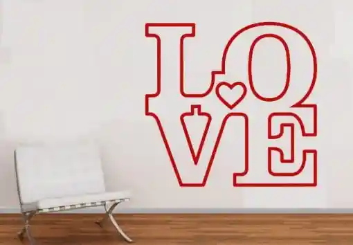 Vinilo Decorativo Love Red