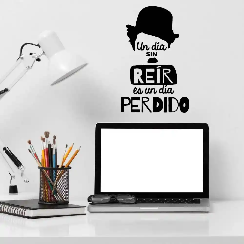 Vinilo Decorativo Un Día Sin Reir