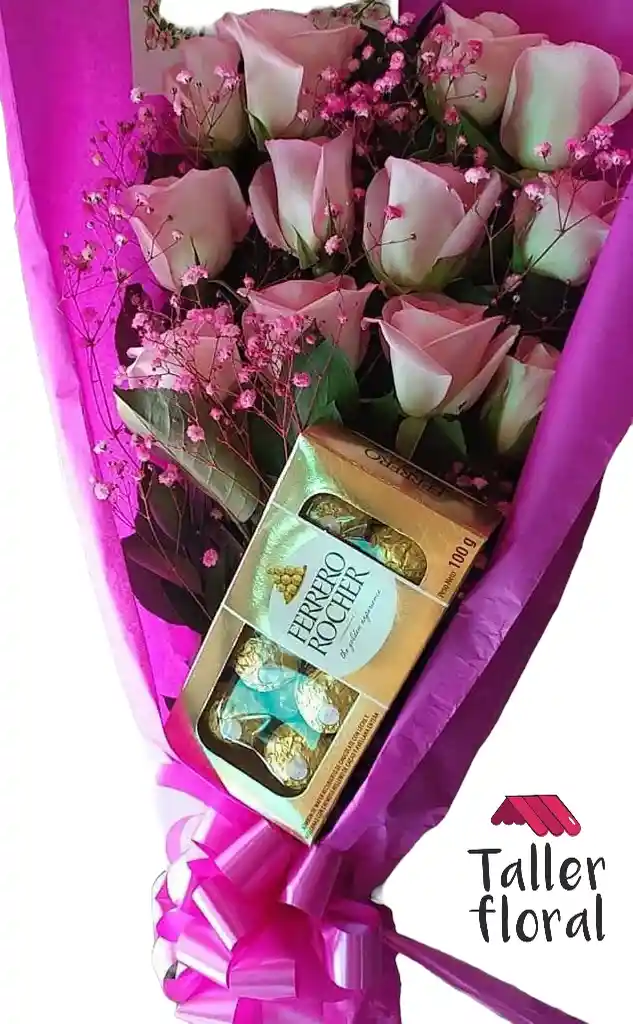 Bouquet Rose Y Chocolates