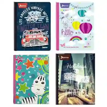 Cuaderno Cosido 100 Hj Cuadriculado Norma Xpresate Con Sticker