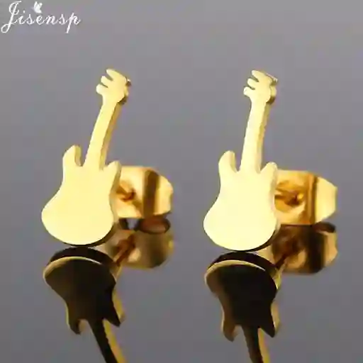 Arete Topo Guitarra Dorado