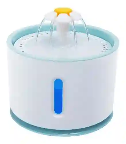 Bebedero Fuente Flor Con Luz Led 2.4 Litros