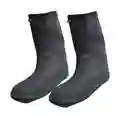 Zapatones Impermeables Talla L Botas Zapatos Latex Con Cierre Cremallera - Negro