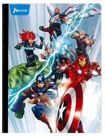 Cuaderno Avengers Norma Cosido 100 Hojas Cuadriculado