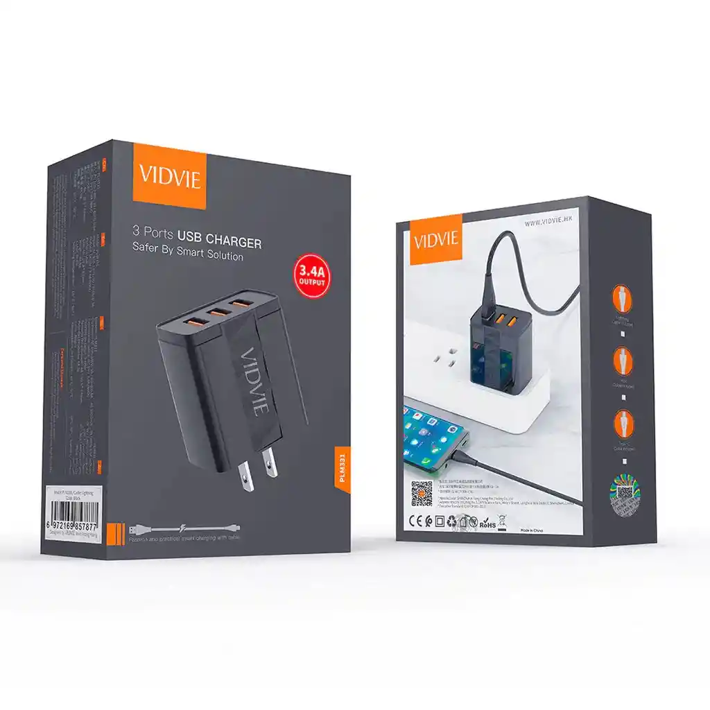 Cargador Vidvie Plm331 Usb- Iphone
