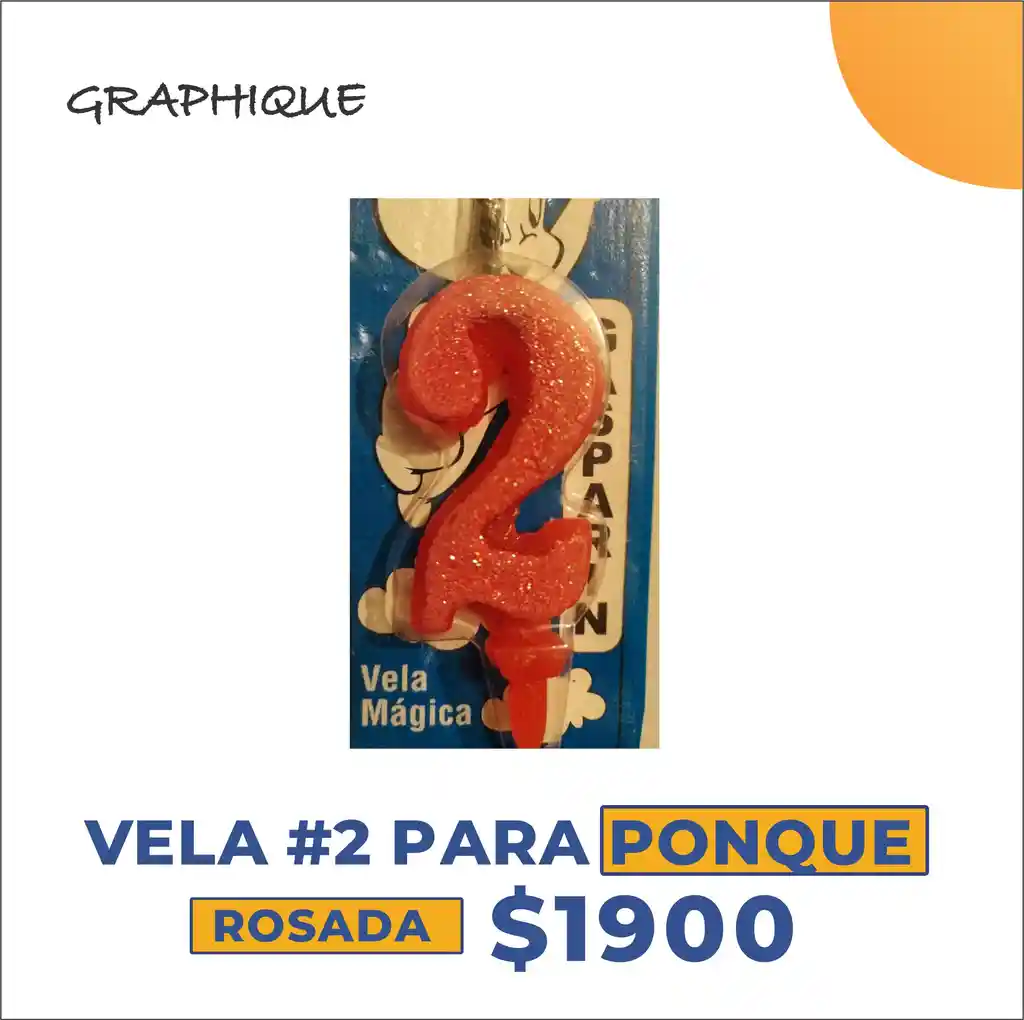 Vela #2 Para Ponque Rosada