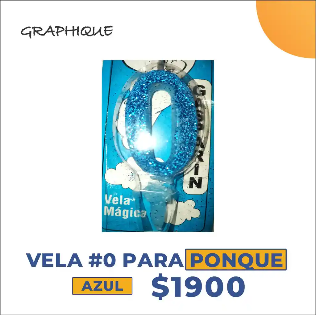 Vela #0 Para Ponque Azul