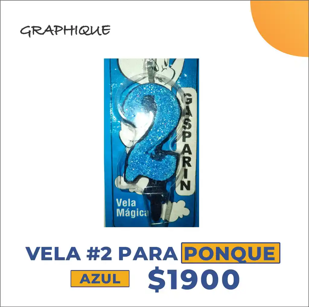 Vela #2 Para Ponque Azul