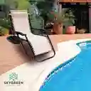 Silla Cama Plegable Asoleadora Jardín Exterior Piscina