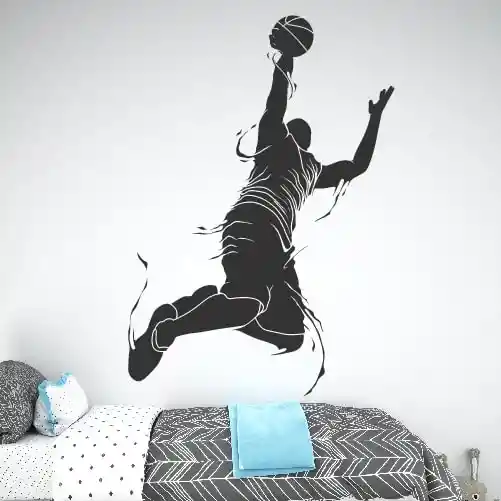 Vinilo Decorativo Salto Basquetbolista