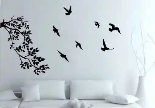 Vinilo Decoratico Rama Y Aves