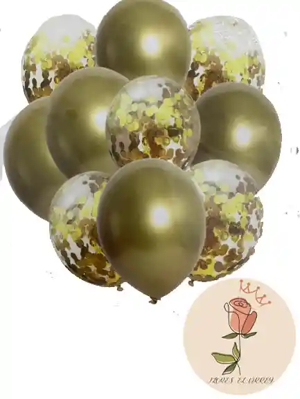 Globos Set Dorados Premium