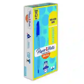 Lapiceros Con Tapa Caja X 12 Papermate Color Azul