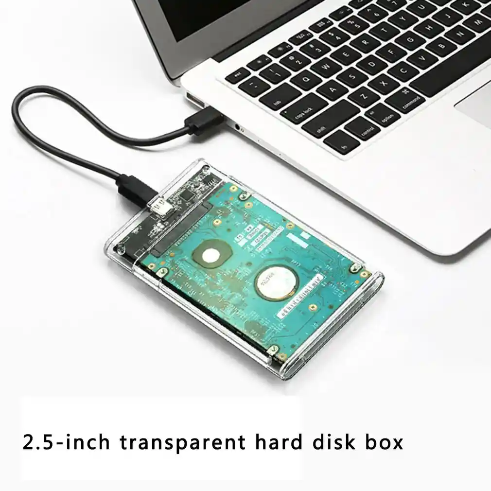 Caja Externa Disco Hdd O Ssd Sata 2.5 A Usb 2.0 Transparente