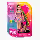 Set Totally Hair Vestido De Rayas De Colores - Barbie - Hcm9