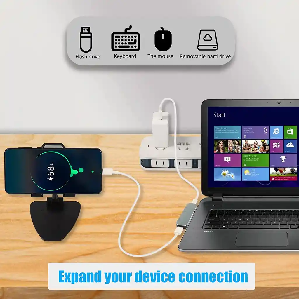 Adaptador Hub Usb C A Hdmi Multipuerto 4k