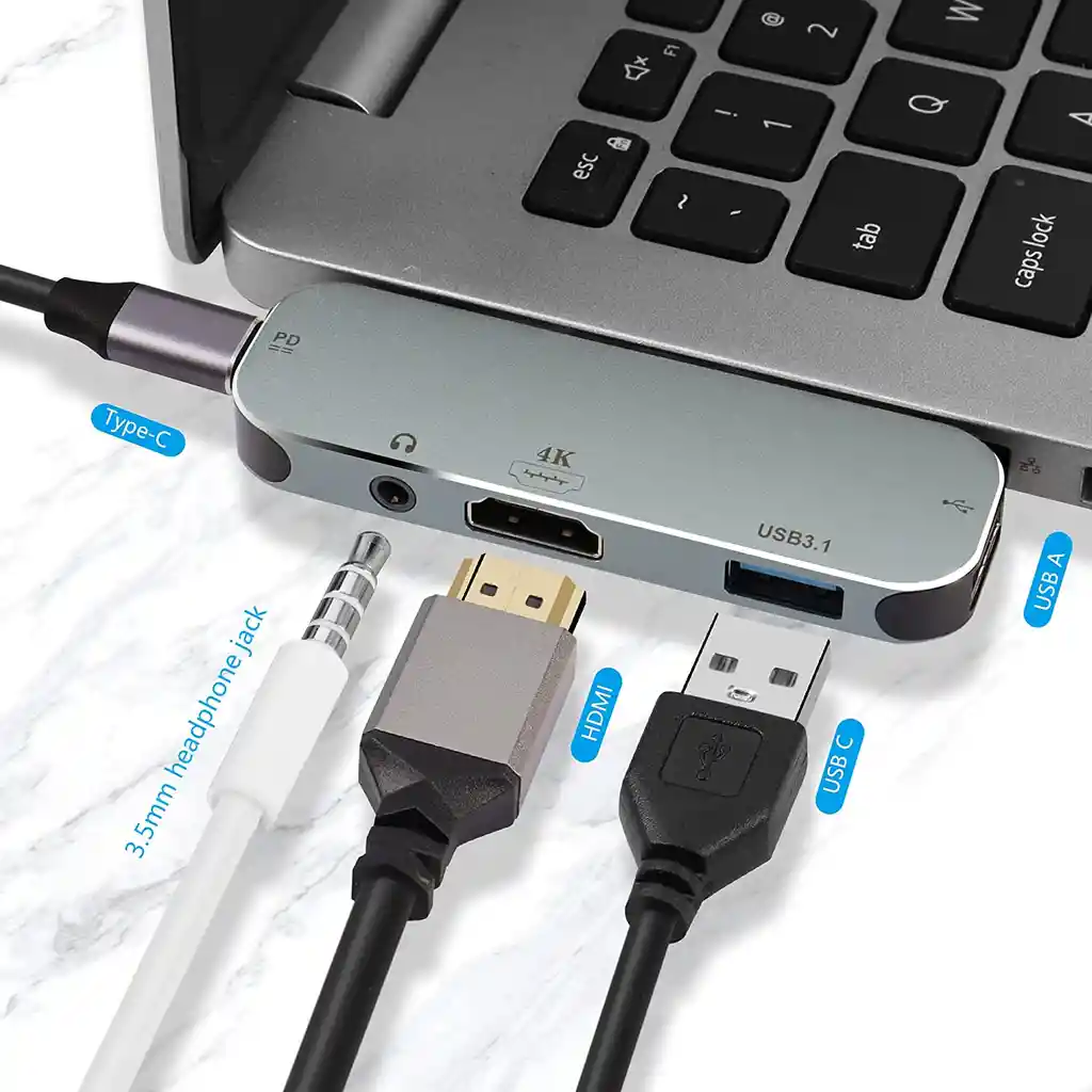 Adaptador Hub Usb C A Hdmi Multipuerto 4k