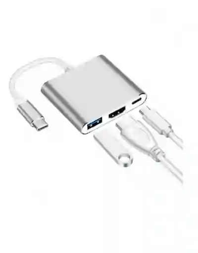 Convertidor Tipo C A Usb Hdmi Cable 3 En 1 Apple Macbook Pc Portatil