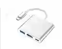 Convertidor Tipo C A Usb Hdmi Cable 3 En 1 Apple Macbook Pc Portatil