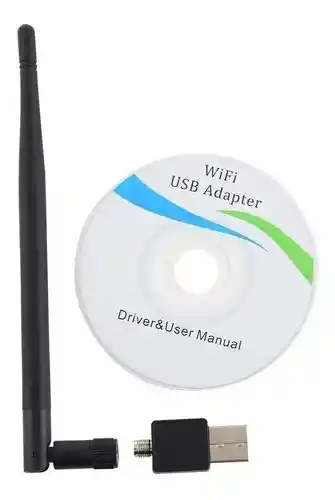 Adaptador Receptor Wifi Usb Inalámbrico 900mbps Con Antena