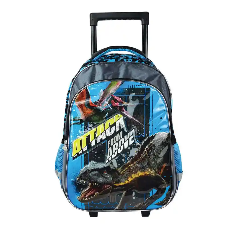 Morral Trolly Para Niño Jurassic World Velociraptor Azul