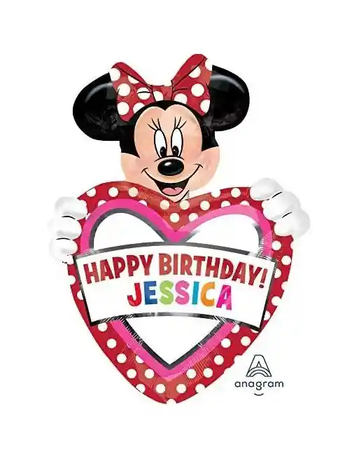 Globo De Minnie Mouse Personalizado