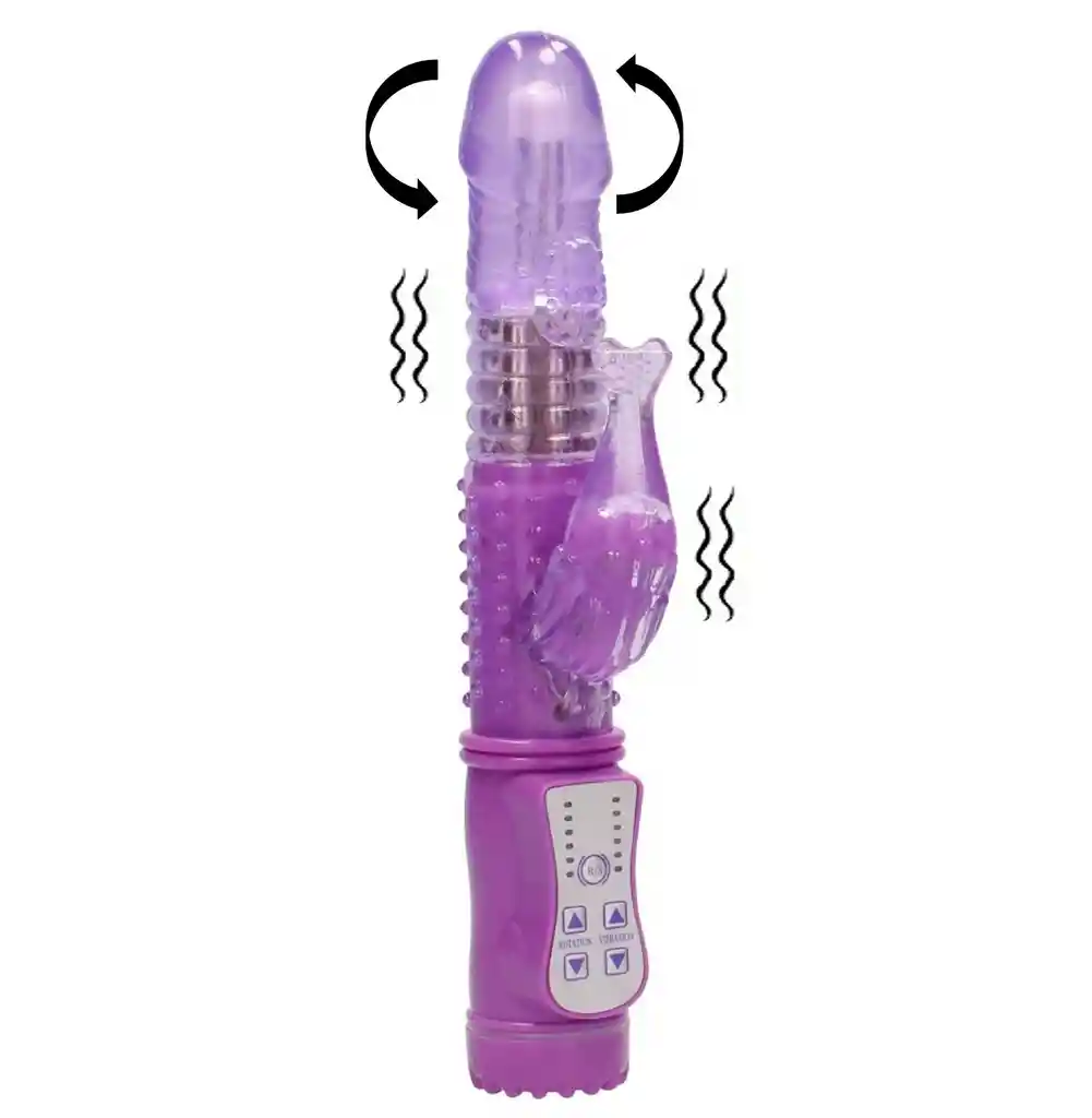 Vibrador Giratorio Dildo Punto G Delfin Juguete Para Adultos