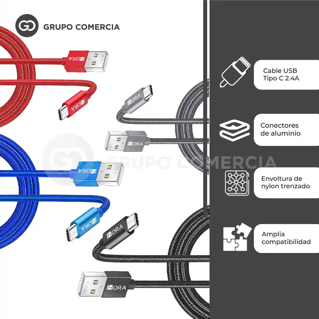 Cable De Carga Y Datos 3.0 Usb / Tipo C Reforzado Original