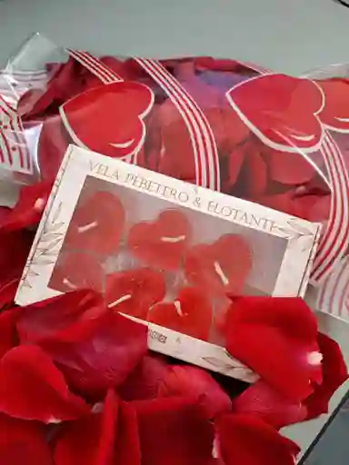 Set De Velas Y Petalos