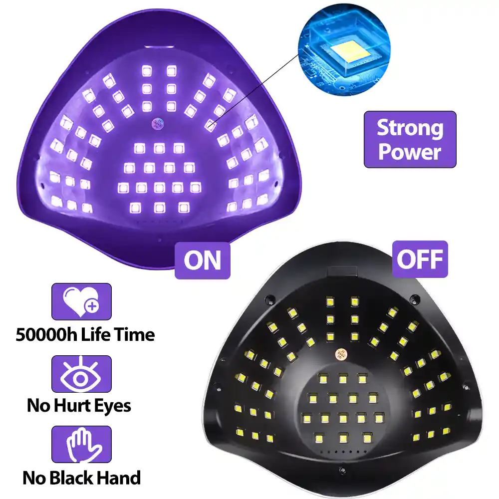 Lámpara Secadora De Uñas Profesional Sun X7 Max 180w 57 Leds