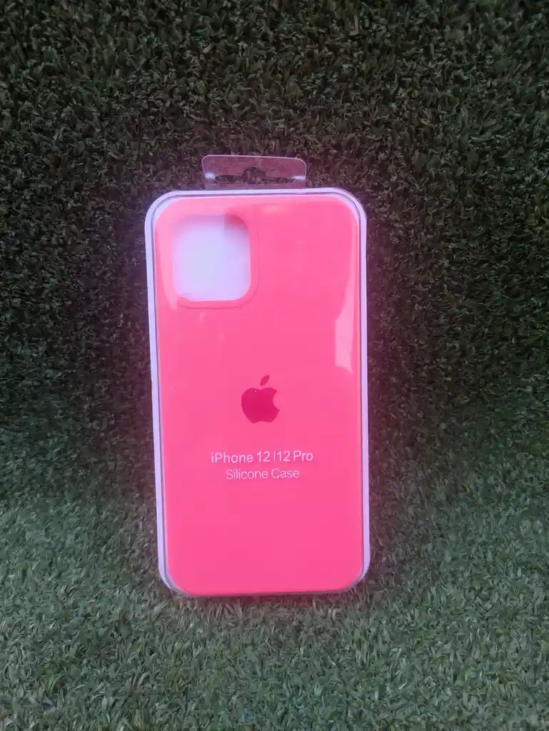 Iphone 12 Pro Forro Protector| Silicone Case | Rojo Neon | Iphone | Carcasa | Funda | Anti Humedad