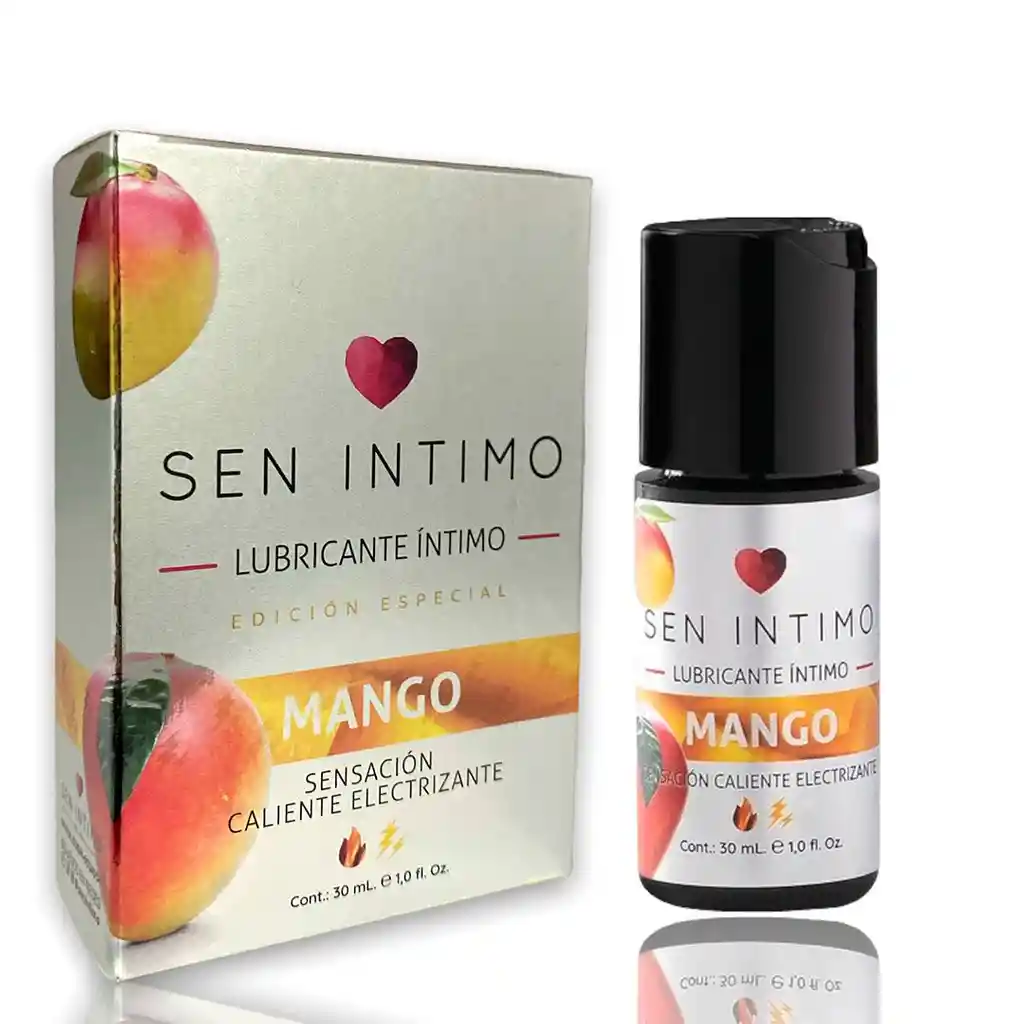 Lubricante Caliente Sensación Electrizante Sabor Mango Exclusiva Marca Sen Intimo