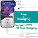 Adaptador Para Iphone Dual Audífonos Lightning Carga