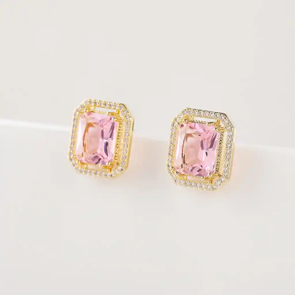 Aretes Topo Rosa Veramorest